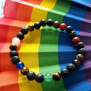 Rainbow Beaded Bracelet